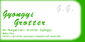 gyongyi grotter business card